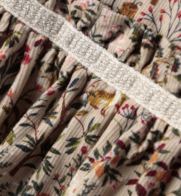 SHIPS KIDS「SHIPS KIDS:70～80cm / コーデュロイ ジャンスカ&times; テレコ ロンパース セット」|ロンパース|