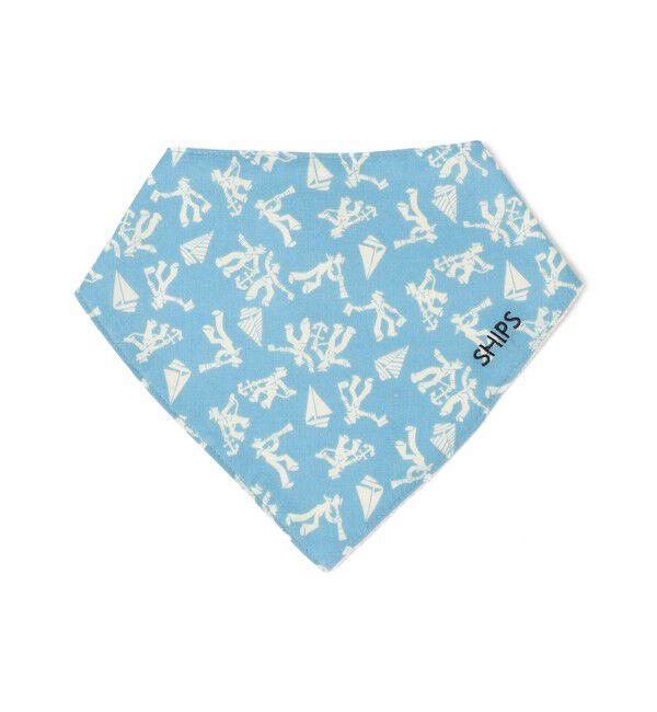 SHIPS KIDS「SHIPS KIDS: 三角型 刺繍 ロゴ スタイ」|スタイ|ライトブルー