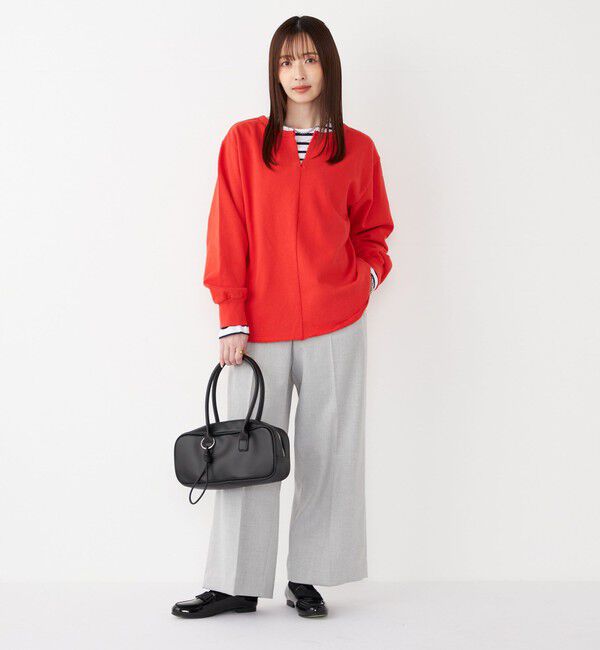 SHIPS Colors 「SHIPS Colors:〈手洗い可能〉USA 裏毛 スキッパー プルオーバー」|Tシャツ・カットソー|