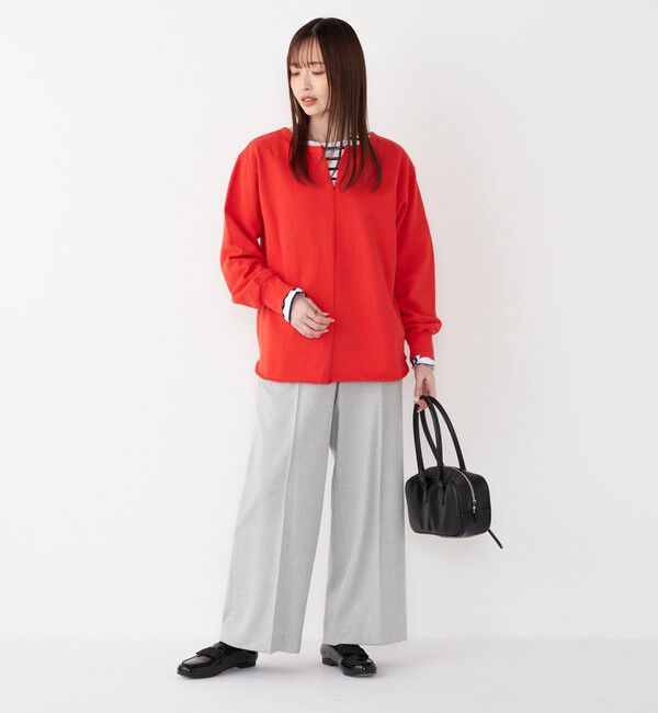 SHIPS Colors 「SHIPS Colors:〈手洗い可能〉USA 裏毛 スキッパー プルオーバー」|Tシャツ・カットソー|