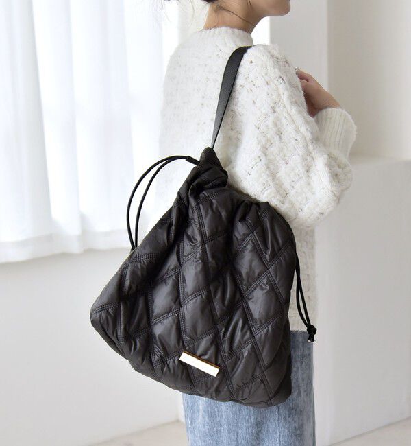 quaranciel「quaranciel: キルティング ワンハンドル ドロスト トート バッグ（A4対応）」|トートバッグ|