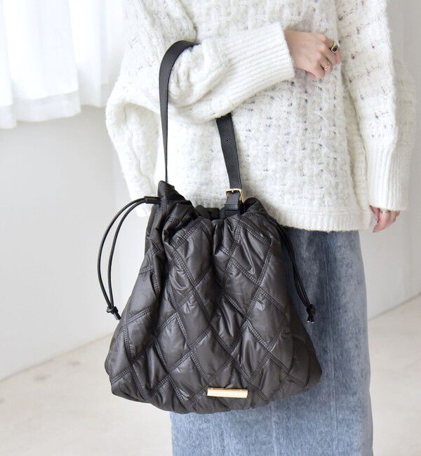 quaranciel「quaranciel: キルティング ワンハンドル ドロスト トート バッグ（A4対応）」|トートバッグ|
