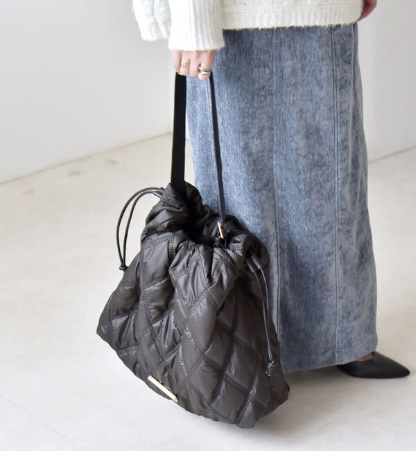 quaranciel「quaranciel: キルティング ワンハンドル ドロスト トート バッグ（A4対応）」|トートバッグ|