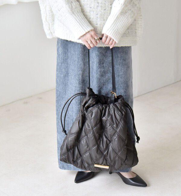 quaranciel「quaranciel: キルティング ワンハンドル ドロスト トート バッグ（A4対応）」|トートバッグ|