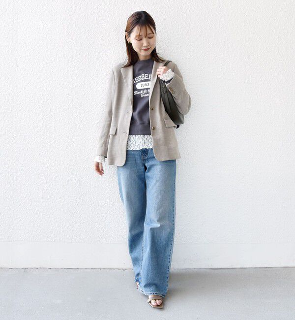 SHIPS for women「《一部追加予約》〈手洗い可能〉ラッセル レース ヘンリー ネック 2WAY プルオーバー」|Tシャツ・カットソー|