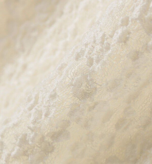 SHIPS for women「《一部追加予約》〈手洗い可能〉ラッセル レース ヘンリー ネック 2WAY プルオーバー」|Tシャツ・カットソー|