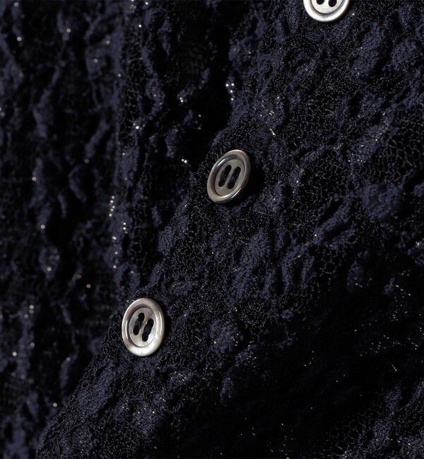 SHIPS for women「《一部追加予約》〈手洗い可能〉ラッセル レース ヘンリー ネック 2WAY プルオーバー」|Tシャツ・カットソー|