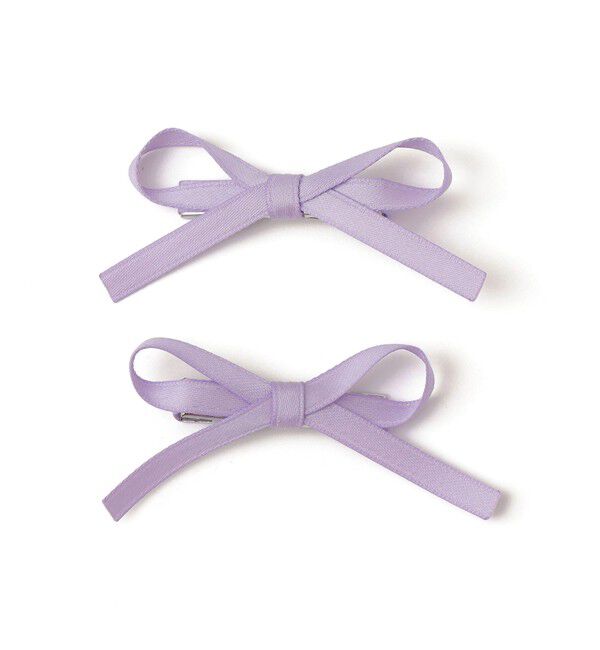 SHIPS KIDS「SHIPS KIDS:サテン リボン デザイン ヘアクリップ 2コセット」|その他|ライラック