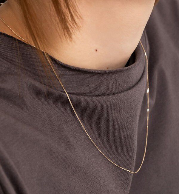 SHIPS「City Ambient Products: K10YG PLANER CHAIN NECKLACE」|ネックレス|