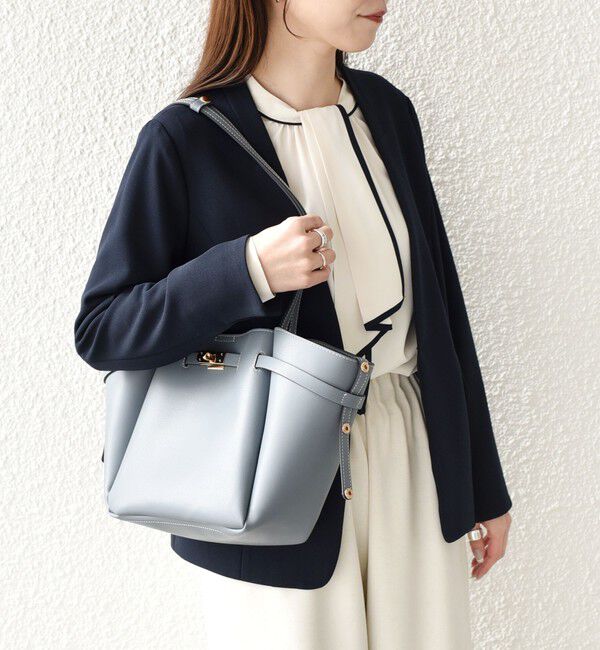 SHIPS Colors 「SHIPS Colors:〈手洗い可能〉バイカラー トリム ボウタイ ブラウス◇」|シャツ・ブラウス|