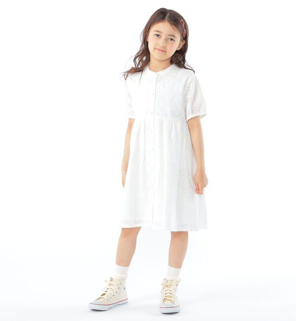 SHIPS KIDS「SHIPS KIDS:100～130cm / レース エンブロイダリー ワンピース」|ワンピース|