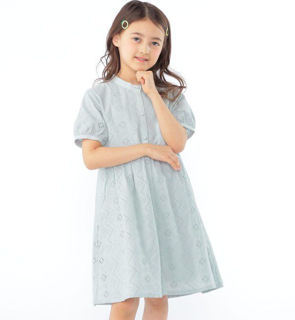 SHIPS KIDS「SHIPS KIDS:100～130cm / レース エンブロイダリー ワンピース」|ワンピース|