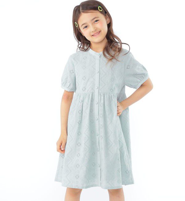 SHIPS KIDS「SHIPS KIDS:100～130cm / レース エンブロイダリー ワンピース」|ワンピース|