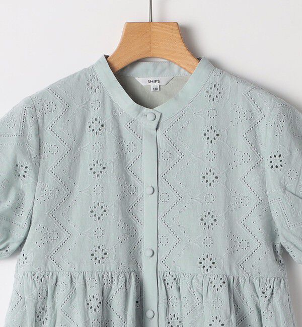 SHIPS KIDS「SHIPS KIDS:100～130cm / レース エンブロイダリー ワンピース」|ワンピース|