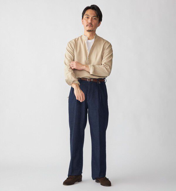 SHIPS「【SHIPS別注】Errico Formicola: エンブロイダリー リネン ソリッド シャツ」|シャツ・ブラウス|