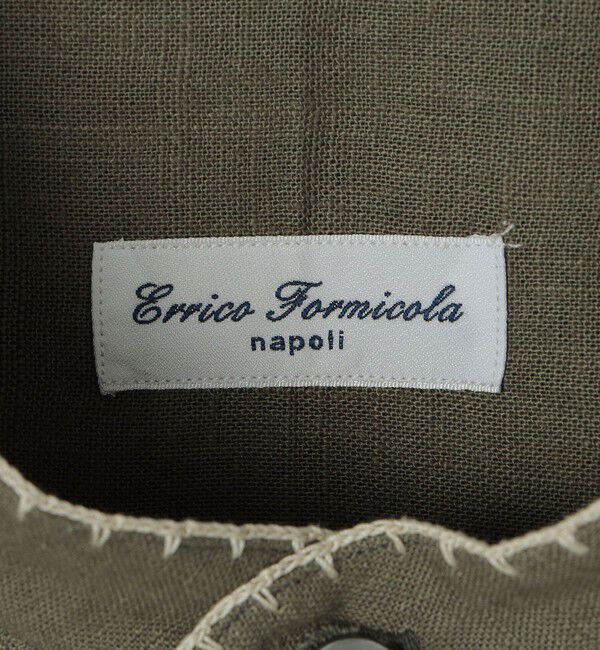SHIPS「【SHIPS別注】Errico Formicola: エンブロイダリー リネン ソリッド シャツ」|シャツ・ブラウス|