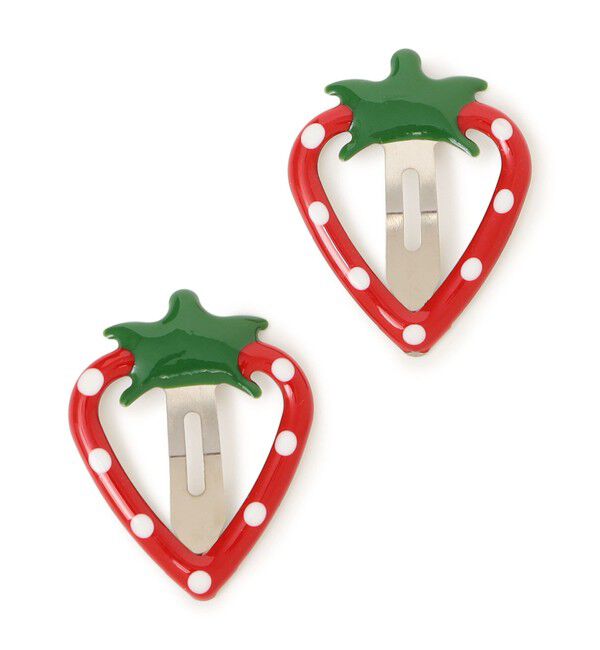 SHIPS KIDS「SHIPS KIDS: フルーツ ヘアピン 2個セット」|その他|レッド