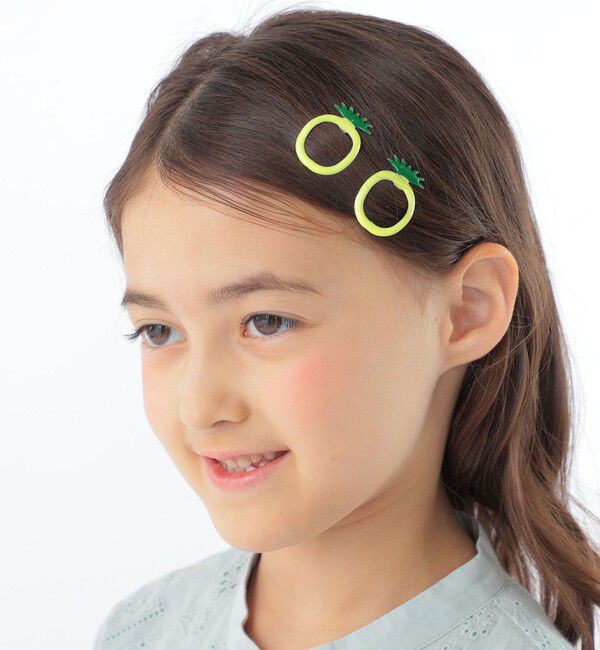 SHIPS KIDS「SHIPS KIDS: フルーツ ヘアピン 2個セット」|その他|ライトイエロー