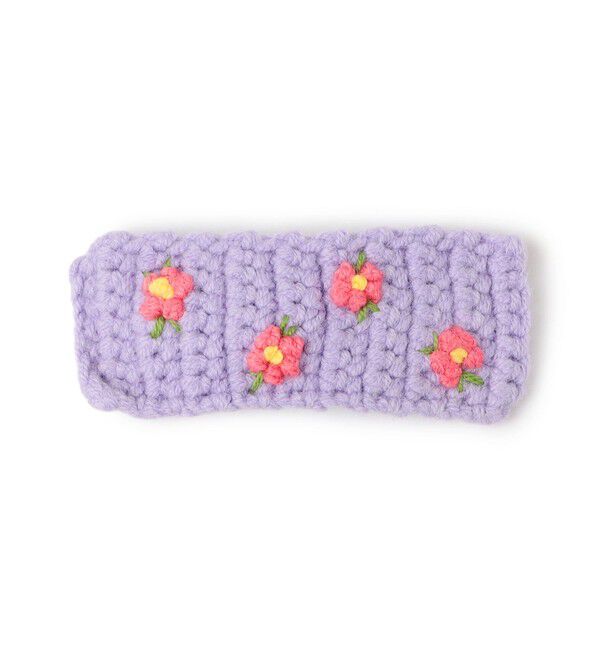 SHIPS KIDS「SHIPS KIDS: フラワー ニット ヘアピン」|その他|ライトパープル