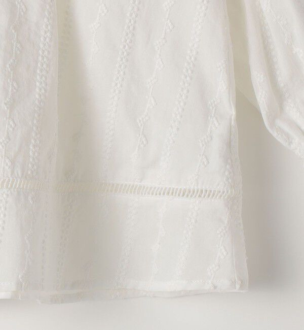 SHIPS KIDS「SHIPS KIDS:100～130cm / ギャザーフリル 刺繍 ブラウス」|シャツ・ブラウス|