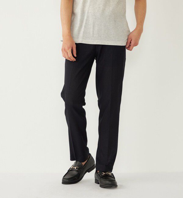 SHIPS Colors 「《予約》SHIPS Colors:〈速乾・洗濯機可能〉シャリルジャージー イージー スラックス◆」|スラックス|ネイビー