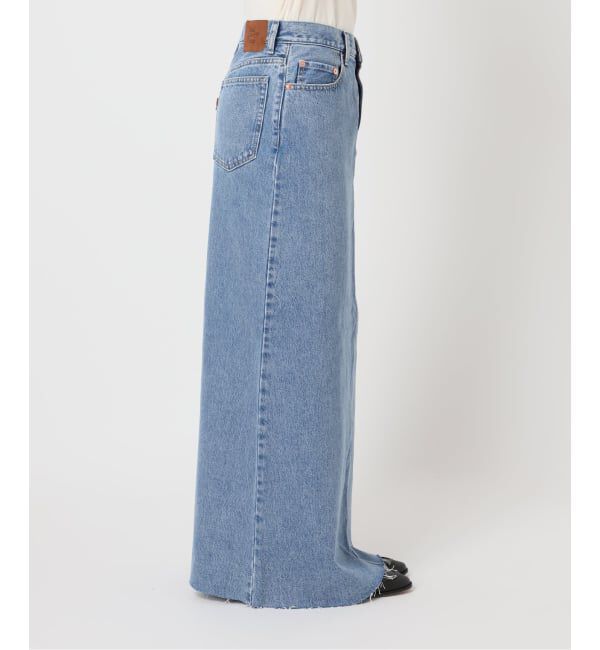 OUTDOOR PRODUCTS Usual Things「追加4ULTデニムスリットリーンスカート」|スカート|