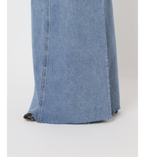 OUTDOOR PRODUCTS Usual Things「追加4ULTデニムスリットリーンスカート」|スカート|