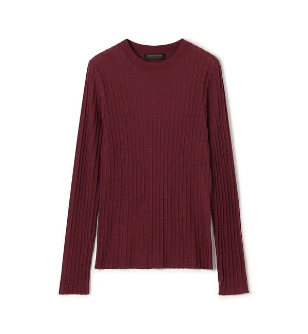 TOMORROWLAND collection「カシミヤシルクリブ クルーネックプルオーバー」|ニット・セーター|37 バーガンディー