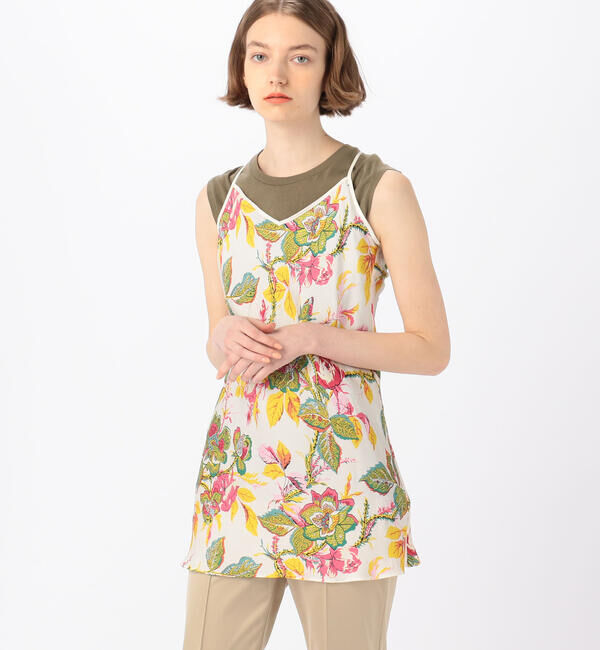 SOULEIADO「サッカープリント キャミソールチュニックブラウス」|シャツ・ブラウス|