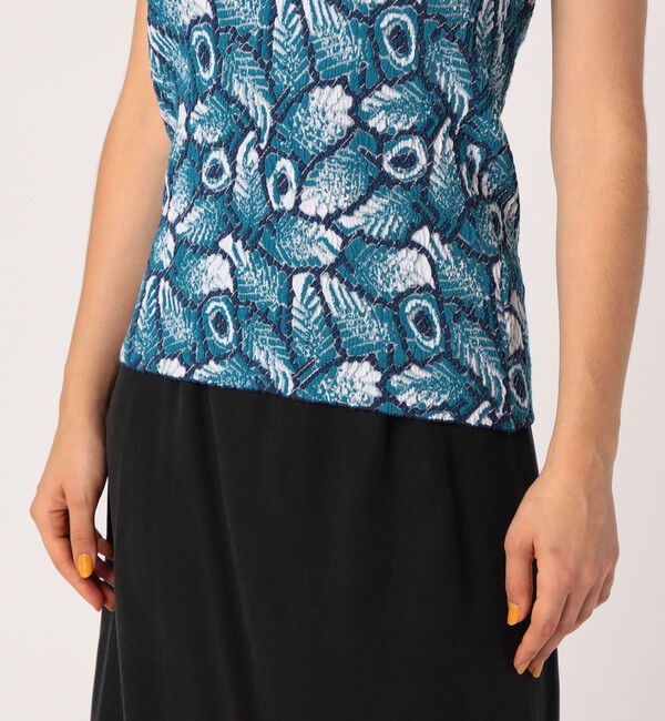 GALERIE VIE「リーフジャカードニット タンクトップ」|ニット・セーター|