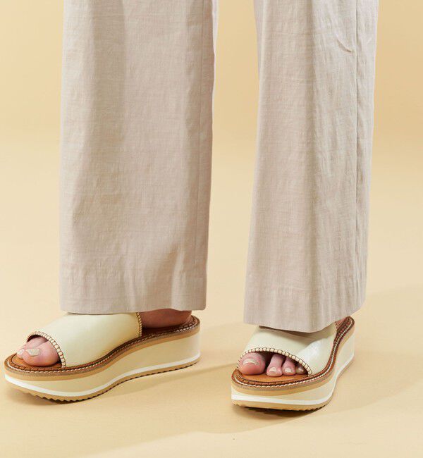 DES PRES「リネンナイロンストレッチ セミワイドパンツ」|その他|