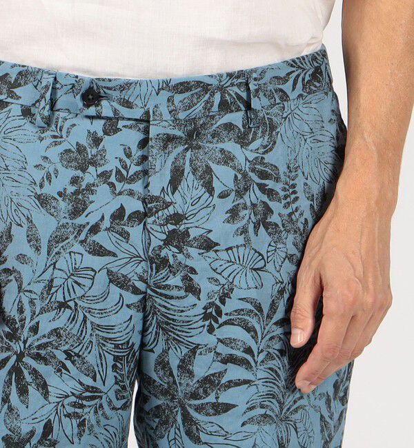 TOMORROWLAND MENS「60リネンリーフプリント イージーショーツ」|チノ|