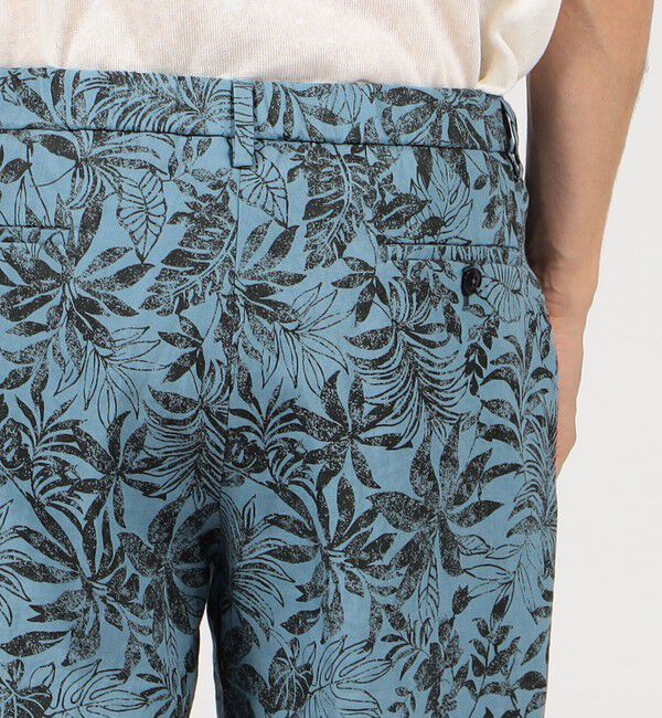 TOMORROWLAND MENS「60リネンリーフプリント イージーショーツ」|チノ|