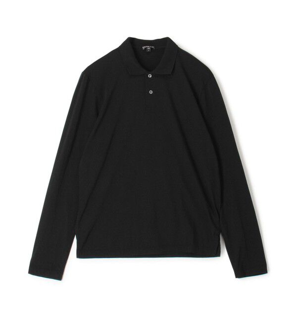 JAMES PERSE「ラックスロータス ロングスリーブポロシャツ MELJ3347」|ポロシャツ|19 ブラック