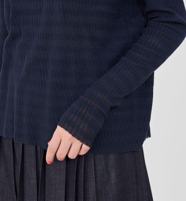 GALERIE VIE「シアーボーダー ボートネックプルオーバー」|Tシャツ・カットソー|