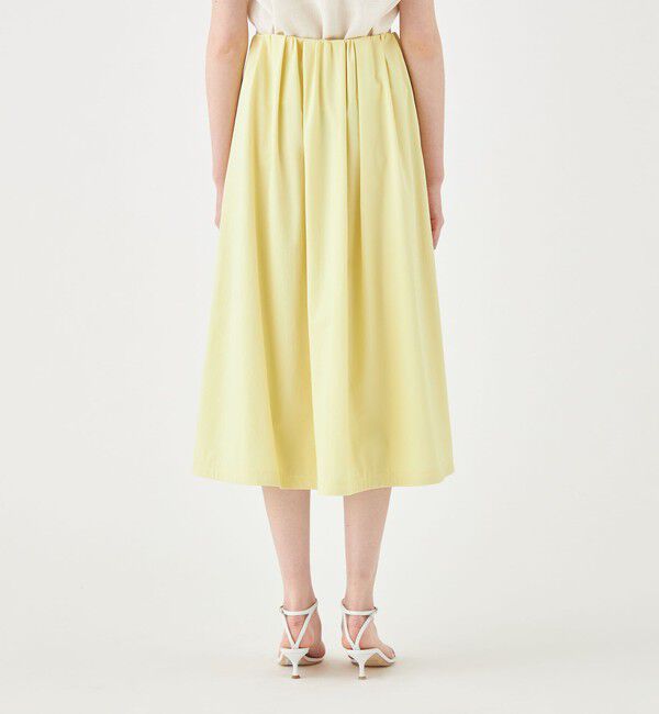 Ballsey「ラッシュストレッチ タックギャザースカート」|フレア|