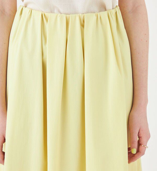 Ballsey「ラッシュストレッチ タックギャザースカート」|フレア|