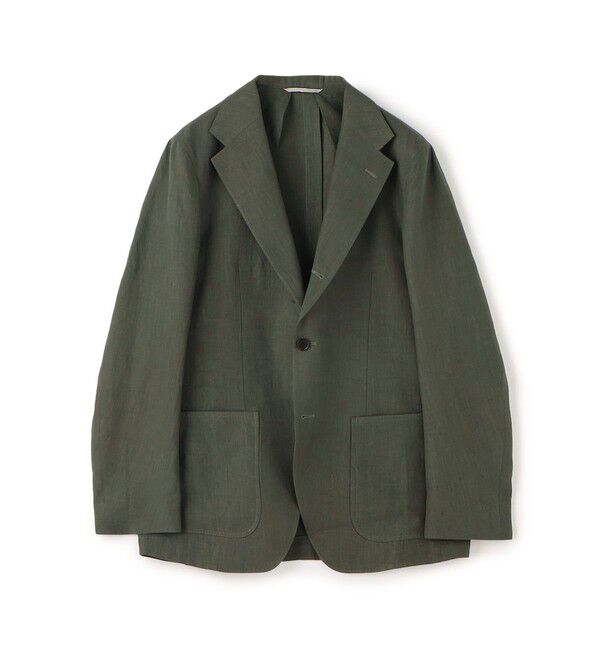 TOMORROWLAND MENS「リネン シングルブレステッド3Bジャケット」|テーラードジャケット|57 カーキ