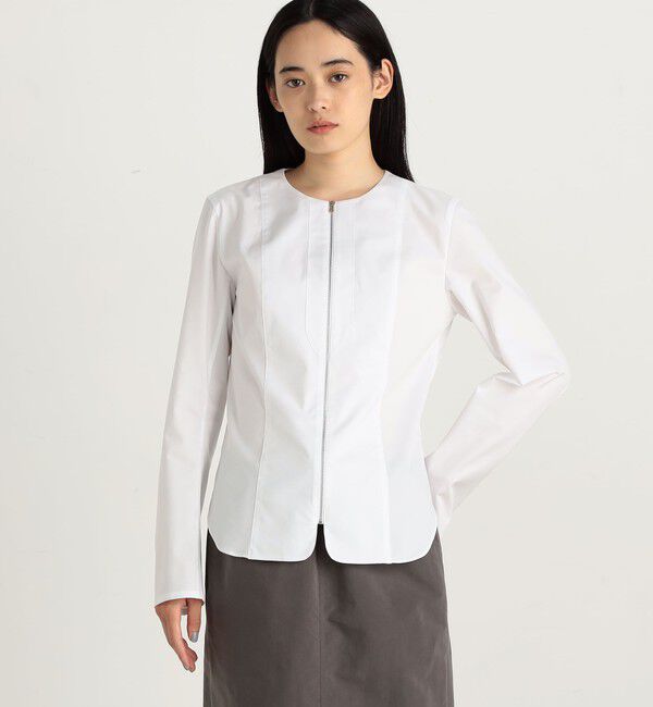 Edition「コンパクトツイル ジップシャツ」|シャツ・ブラウス|