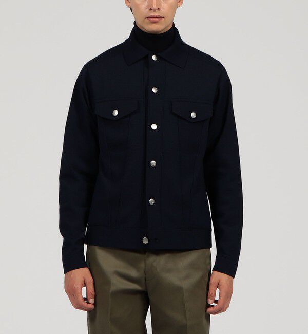 TOMORROWLAND MENS「TOMORROWLAND tricot ウールシルクミラノリブ ニットGジャン」|ニット・セーター|