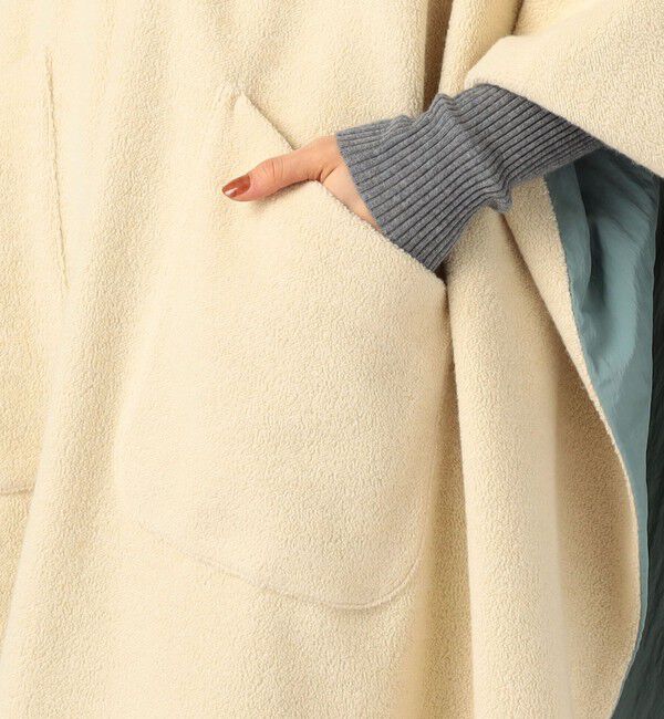 BACCA「レーヨンウール リバーシブルポンチョ」|ダッフルコート|