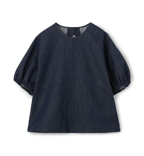 MACPHEE「【WEB限定】リアクティブデニム パフスリーブブラウス」|シャツ・ブラウス|