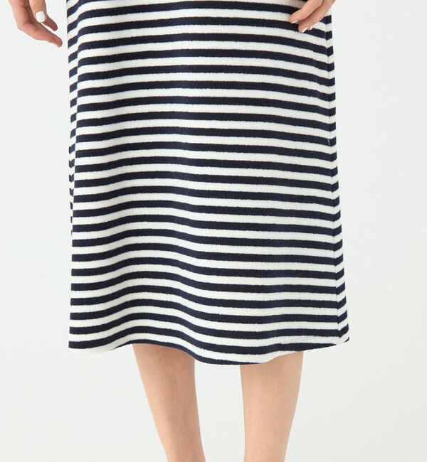 TOMORROWLAND collection「パイルボーダー スリーブレスワンピース」|ワンピース|