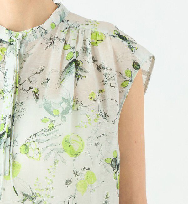 TOMORROWLAND collection「アップルフラワープリント ショルダーギャザーブラウス」|シャツ・ブラウス|