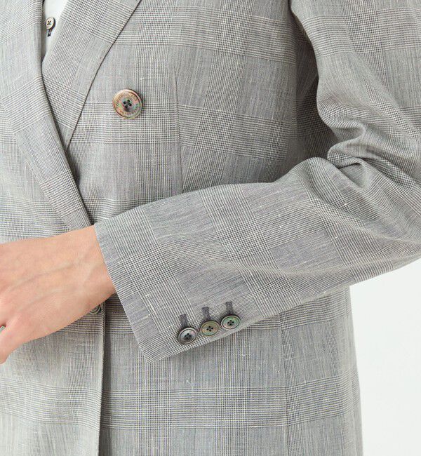 TOMORROWLAND collection「サマーグレンチェック ダブルブレストジャケット」|テーラードジャケット|