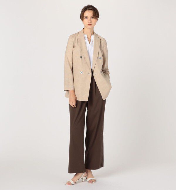 TOMORROWLAND collection「サマーグレンチェック ダブルブレストジャケット」|テーラードジャケット|