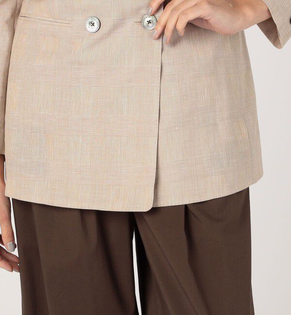 TOMORROWLAND collection「サマーグレンチェック ダブルブレストジャケット」|テーラードジャケット|