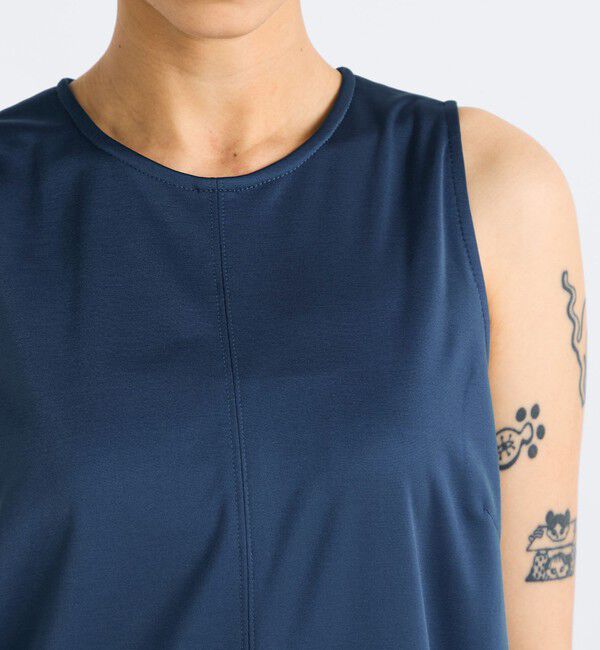 Edition「サテンダンボール ノースリーブ ワンピース」|ワンピース|