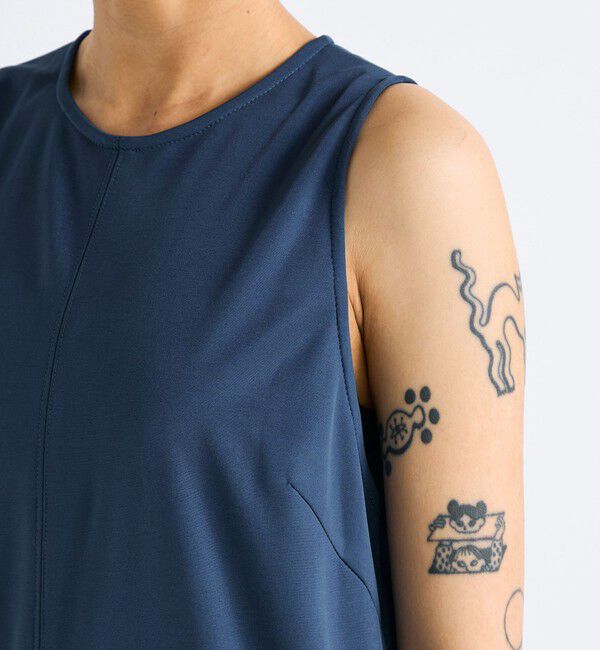 Edition「サテンダンボール ノースリーブ ワンピース」|ワンピース|