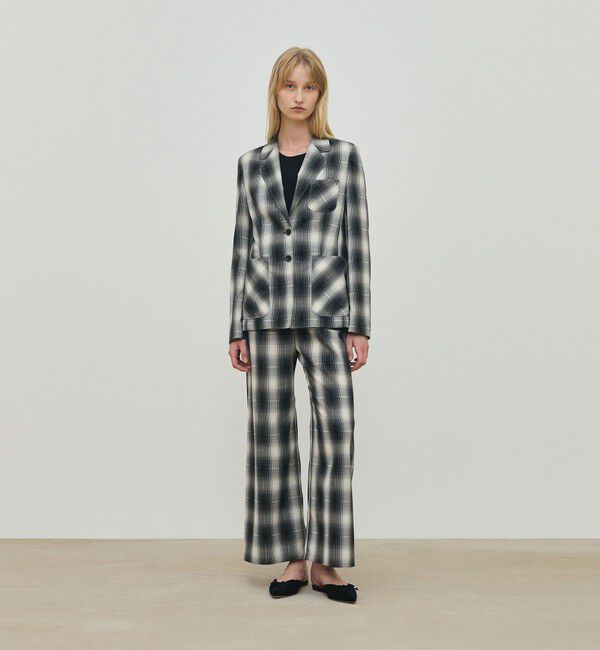 DES PRES「アキハ オンブレーチェック  シングルジャケット」|テーラードジャケット|